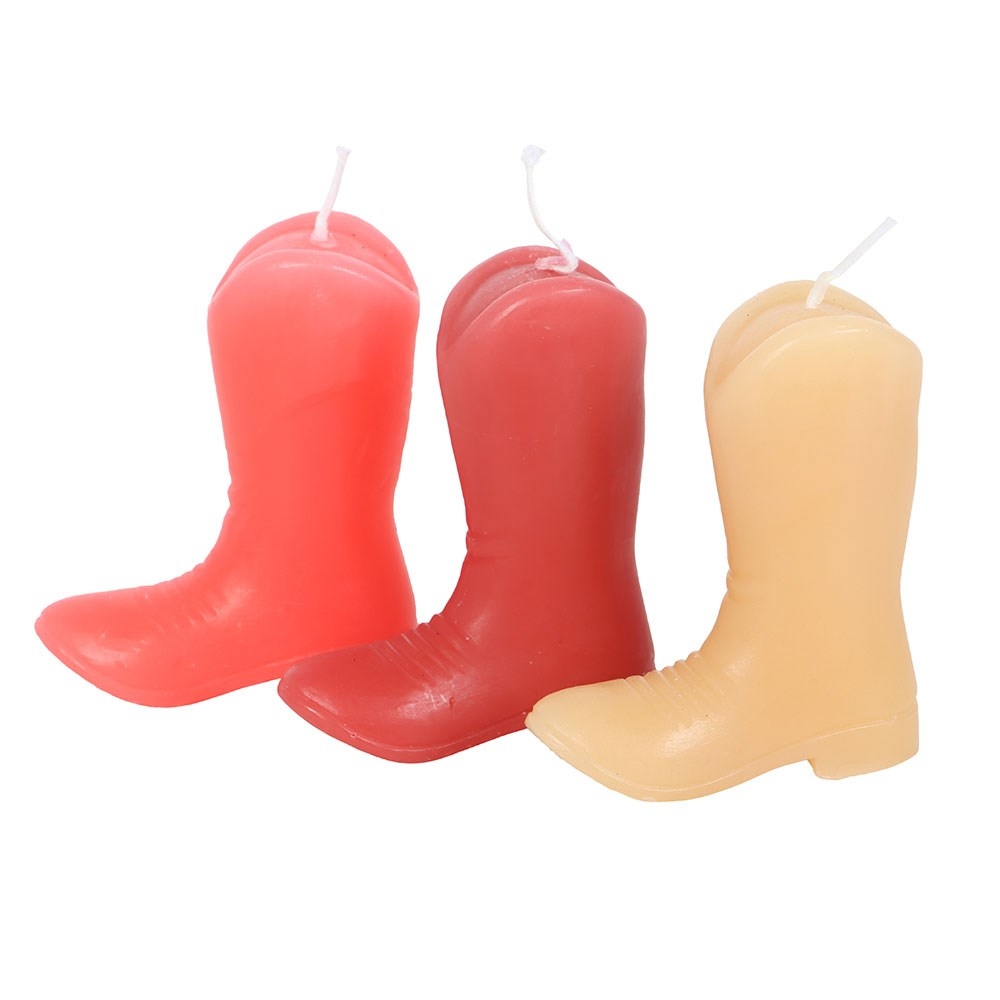 Something Different - Set of 3 Cowboy Boot Figuurkaars - Multicolours